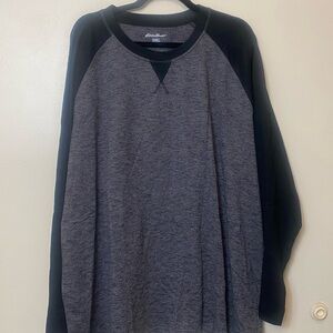 Eddie Bauer Men’s Long Sleeve Tee. Grey and Black. XXXL.